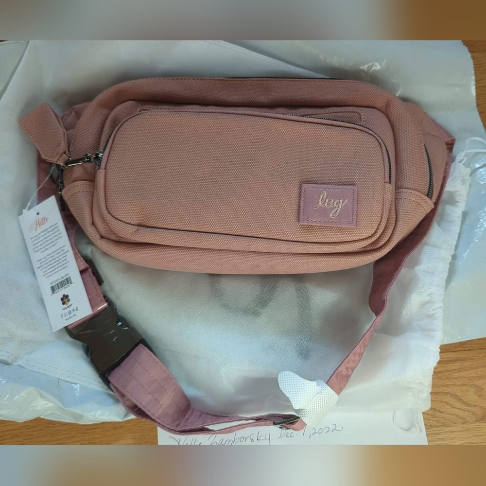 NWT Lug Hitch matte vegan leather belt bag in Blush